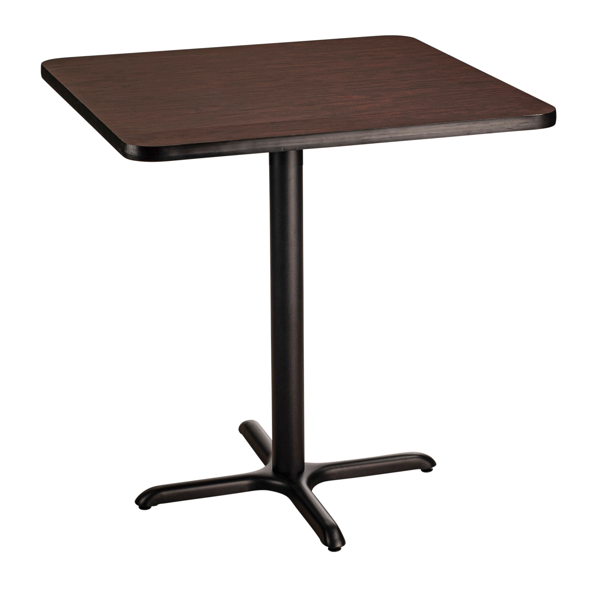 National Public Seating, Cafe Table, 36x36x36 Square "X" Base, Height 36 in, Model# CT33636XCPBTMMY